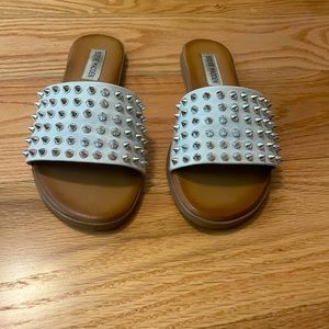 Steve Madden studded slides